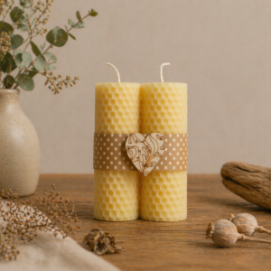Handgerollte Bienenwachskerzen