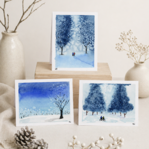 Set d'aquarelle Moments d'hiver silencieux