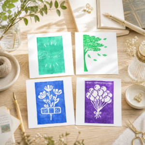 Cartes imprimées à la main Toutes sortes de choses
