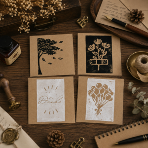 Cartes imprimées à la main Toutes sortes de choses